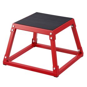 Plyometric Jump Box, 12 Inch Plyo Box, Steel Plyometric Platform and Jumping Agility Box, Anti-Slip Fitness Exercise Step Up Box for Home Gym Training