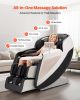 Full Body Massage Chair, 3D Zero Gravity Recliner with SL Track, 18 Auto Modes, Heat, Foot Rollers, Armrest Control, LCD Display, 36 Airbags