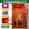 Infrared sauna with red light therapy for 1 person