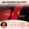 Red Light Therapy for Waist, 660nm & 850nm Red Light Therapy Wrap Belt with Timer, 105 LEDs, 3-Level Vibration & 3 Intensities