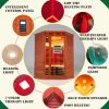 Far infrared corner sauna room Low EMF red sauna therapy two persons