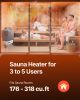 Sauna Heater, 6KW 220V Electric Sauna Stove, Steam Bath Sauna Heater with Built-In Controls, 3h Timer and Adjustable Temp for Max. 176-318 Cubic Feet