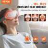 Eye Massager with Heat, Heated Eye Massage Mask with 5 Modes and Bluetooth Music, 180° Foldable Eye Care Massager for Migraines, Eye Strain